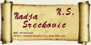 Nadja Srećković vizit kartica